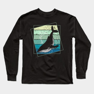 Retro Killer Whale Long Sleeve T-Shirt